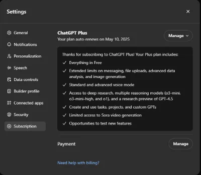 ChatGPT PLUS RENEW 1 MONTH✅ PAYPAL SUPPORT