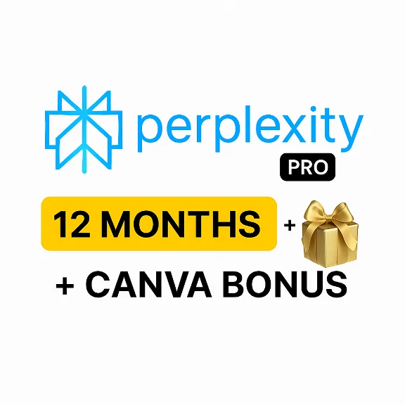 Perplexity AI Pro + Canva | 1 Year | Easy | Instant