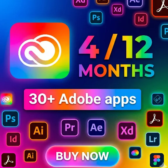 Adobe Cloud Pro 4/12 мес-на Ваш аккаунт (Без входа)