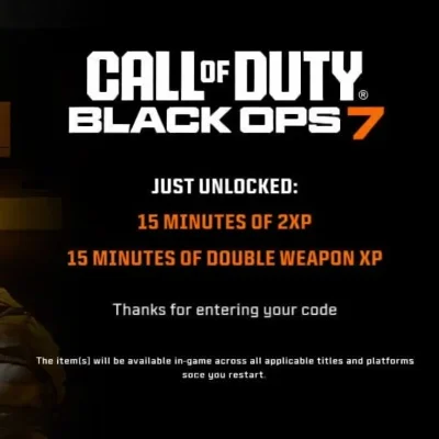 15 Min Double XP + 15 Min Weapon XP