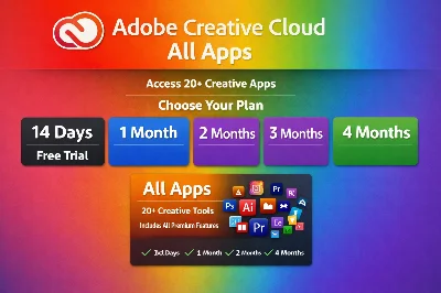 Adobe Creative Cloud – All Apps (4 Months) | Full Acc