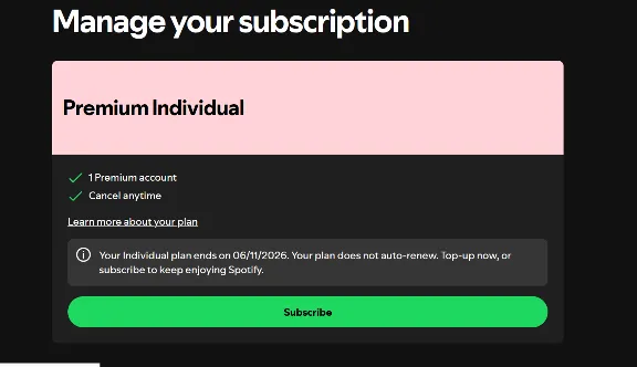 1-12 MONTHS SPOTIFY PREMIUM PERSONAL DUO FAMILY