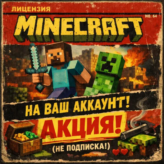 Лицензия Minecraft на ваш Аккаунт  l Акция (Не подписка)