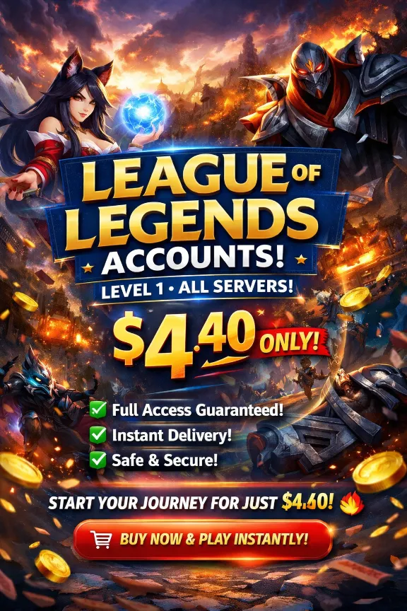 League of legends accounts starting from level 20 random blue essence
