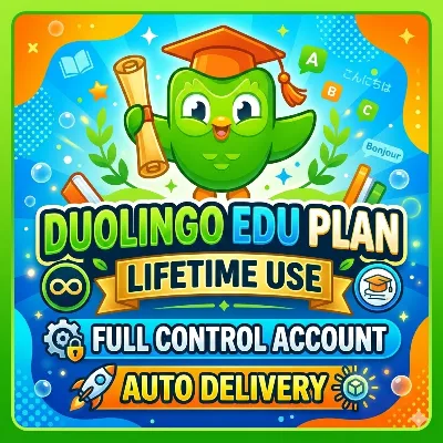 AUTO DELIVERY | Duolingo EDU Plan | Lifetime Use | Full Control Account