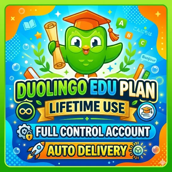 AUTO DELIVERY | Duolingo EDU Plan | Lifetime Use | Full Control Account