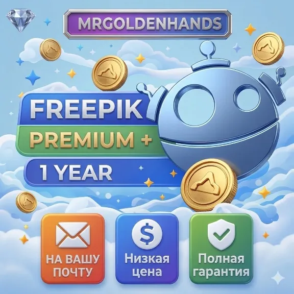 Freepik 45 000 credits-1 Year-On your account(No login)