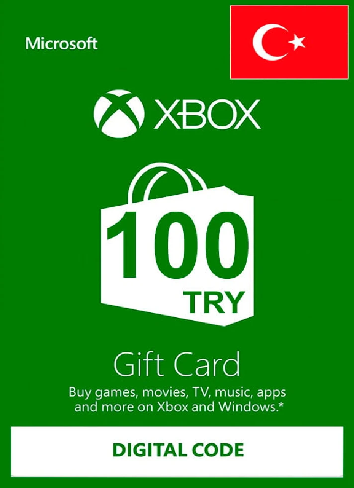 XBOX GIFT CARD - 100₺ TRY TL ЛИР (ТУРЦИЯ) 🇹🇷🔥