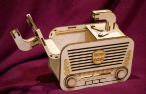 Retro radio box files for laser cut cnc DXF CDR SVG AI