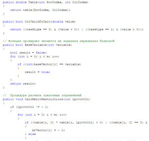 Simplex - method. Coursework and sources.