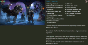 Albion Online - DARK CRYSTAL FOUNDER PACK (Europe EU)