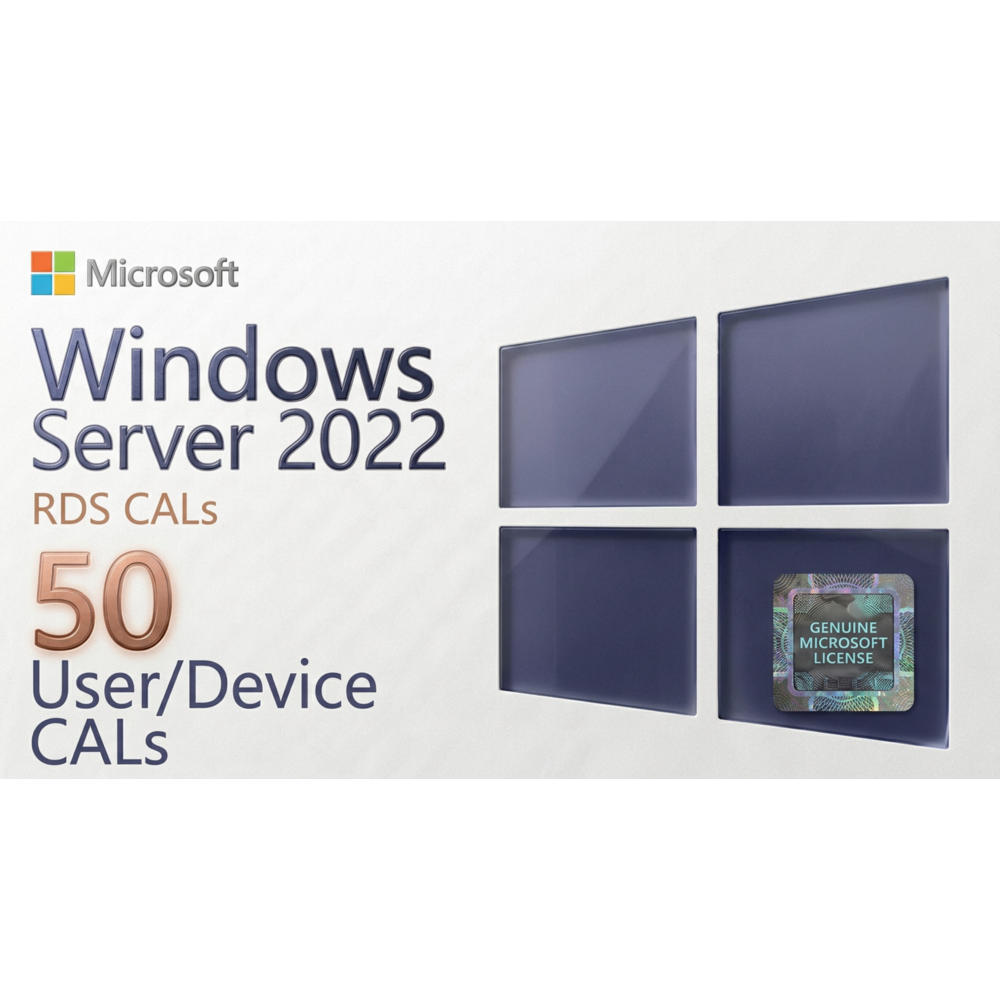 Купить Windows Server 2022 RDS 50 User CAL за 2200