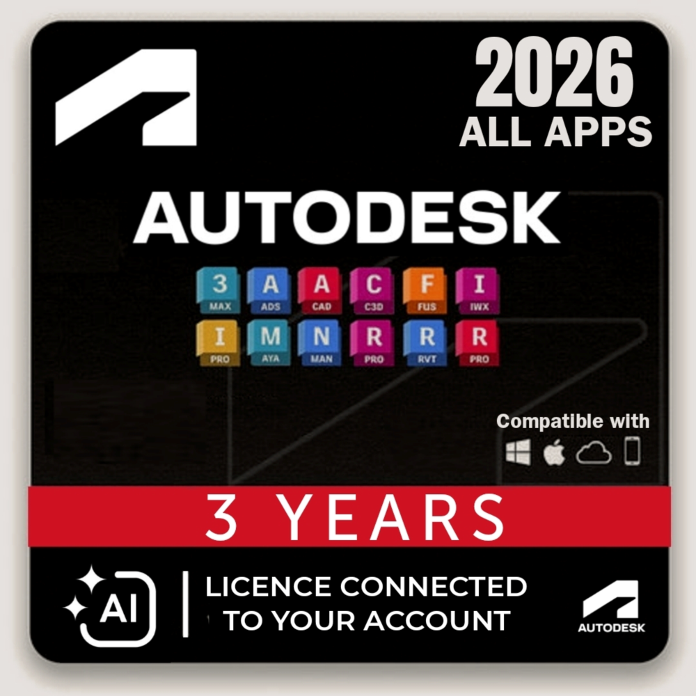 Купить Autodesk All Apps 2026 I 3 года | С облаком & AI за 1728