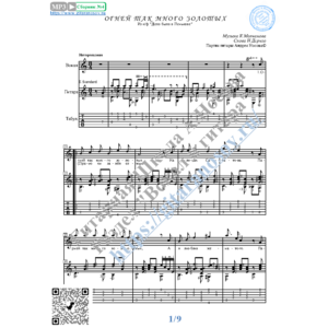 Огней так много золотых (Вокал Гитара Ноты Табы)