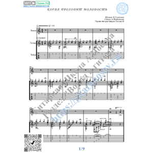 Когда проходит молодость (Вокал Гитара Ноты Табы)