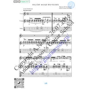 Несёт меня течение (Вокал Гитара Ноты Табы)