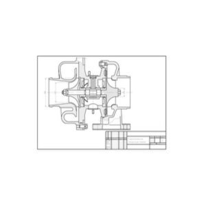 Продольный разрез турбокомпрессора ТКР 8.5