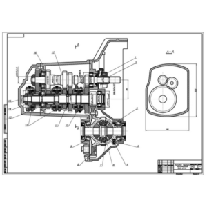 Чертеж коробки передач автомобиля ВАЗ-2110