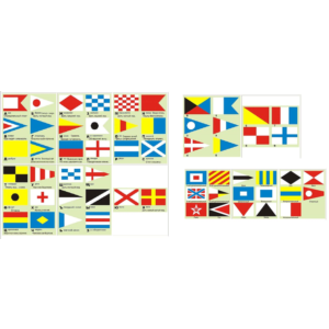 Флаги сигнальные, гюйсы (в векторе)