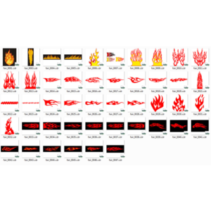 клипарт пламени, огня (в векторе)