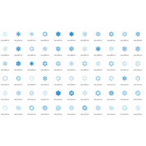 Cнежинки, узоры в векторе