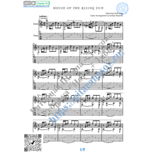 House of the Rising Sun (Ноты и табы для гитары соло)