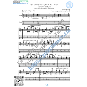 Raindrops Keep Fallin´ on My Head (Ноты Табы Гитара)