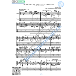 Somewhere over the Rainbow (Ноты Табы Гитара Соло)