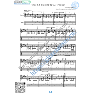 What a Wonderful World (Ноты и табы для гитары соло)