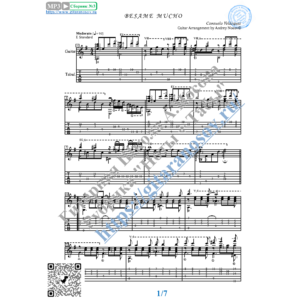 Besame Mucho (Ноты и табы для гитары соло)
