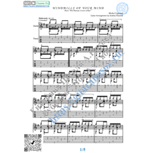 Windmills of Your Mind (Ноты и табы для гитары соло)