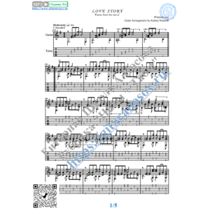 История любви (Ноты и табы для гитары соло)