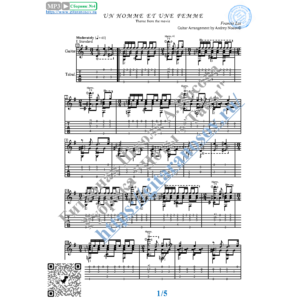 Мужчина и женщина (Ноты и табы для гитары соло)