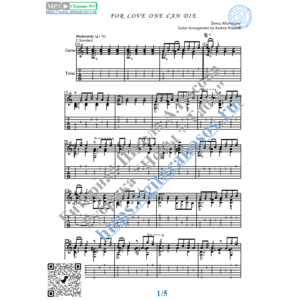 For love one can die (Ноты и табы для гитары соло)