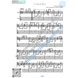 O Sole Mio (Ноты и табы для гитары соло)