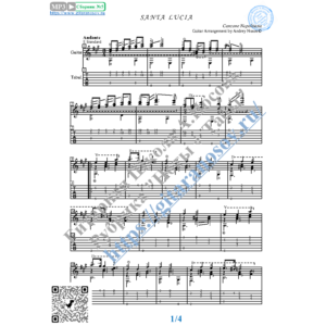 Санта Лючия (Ноты и табы для гитары соло)