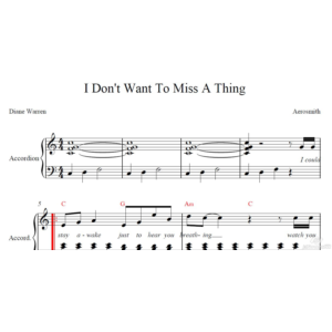 I don´t want to miss a thing (aerosmith) для аккордеона