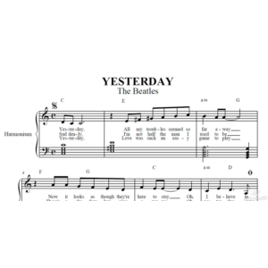 beatles yesterday (ноты для аккордеона, баяна)