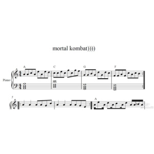 MORTAL KOMBAT (СМЕРТЕЛЬНЫЙ БОЙ)аккордеон/фортепиано