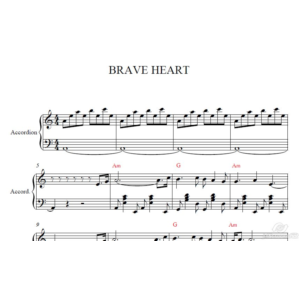 The BRAVE HEART(к/ф Храброе сердце)ноты аккордеон/баян