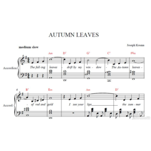 ОСЕННИЕ ЛИСТЬЯ-для аккордеона