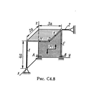 Решение задачи С4 рис 8 усл 3 (вар 83) Тарг С.М. 1989г
