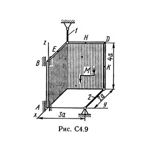 Решение задачи С4 рис 9 усл 1 (вар 91) Тарг С.М. 1989г