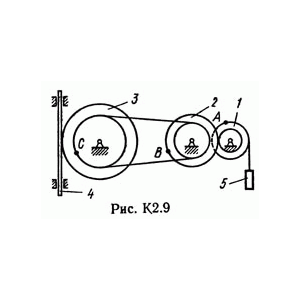 Решение задачи К2 рис 9 усл 0 (вариант 90) Тарг С.М. 89