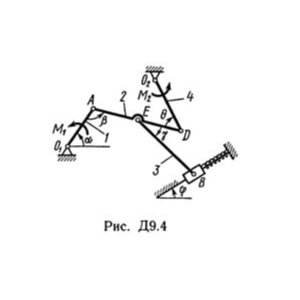 Решебник Тарг С.М. задача Д9 В45 (рис 4 усл 5) 1989 год