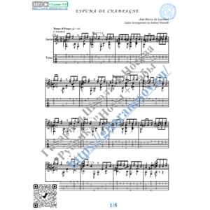 Брызги шампанского (Ноты и табы для гитары соло)