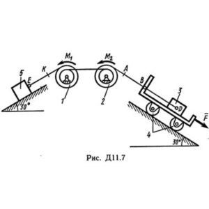 Задача по термеху Д11 В78 (рис. 7 усл. 8) Тарг С.М. 89