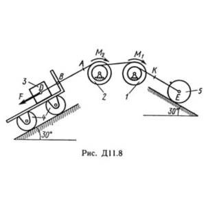 Задача по термеху Д11 В80 (рис. 8 усл. 0) Тарг С.М. 89