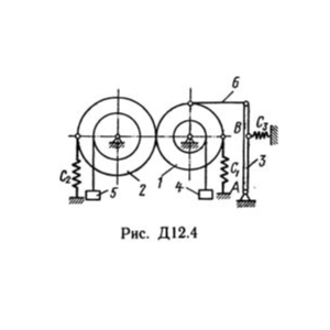 Д12 Вариант 44 (рис. 4 усл. 4) теормех Тарг С.М. 1989 г