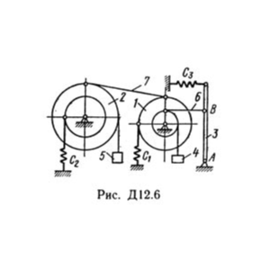 Д12 Вариант 61 (рис. 6 усл. 1) теормех Тарг С.М. 1989 г